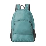 Mochila Dobrável 21L Em Nylon Impermeável Compacta (Azul Claro)