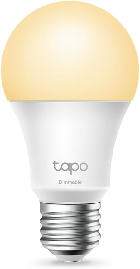 Tapo TP-Link Smart Light Bulbs, 800 Lumens (60W Equivalent), 2700K Soft Warm White LED Bulb, Dimmable, Compatible with Alexa and Google Home, No Hub Required, A19 E26, L510E (4-Pack)