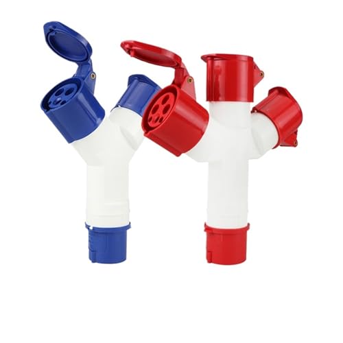 UEIHOCNIK 1pc Multi-Functional Industrial 3 Pin 16A 32A Inpute 3 Socket IP67 Waterproof Dustproof IP44 Three-Way Plug Socket