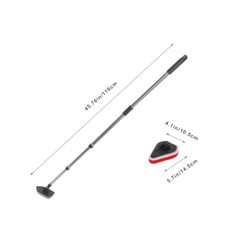 Brosse de nettoyage avec manche extensible pour joints et toilettes