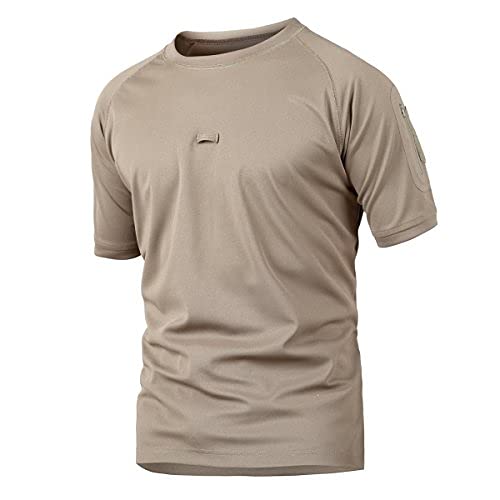 STARTAIKEMen's Short Sleeve Tactical Work Combat T-Shirt Shirt Quick Dry UV Protection