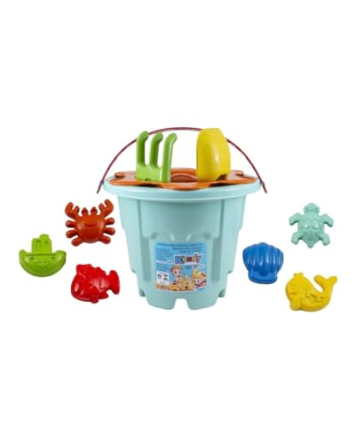 Baldinho De Praia Cores Sortidas Contém Um Baldinho Uma Peneira Um Rastelo Uma Pá E Seis Forminhas Sortidas Tamanho GG