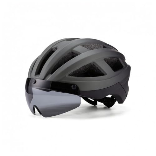 Image of Adjustable Cycling Helmet with Visor Vented Bike Helmet with Visor Breathable Aerodynamic for Adults, Commuters, Space
