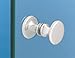 Brixwell KTBTBSA Traditional Series Glass Shower Door Knob Back to Back Mount Satine