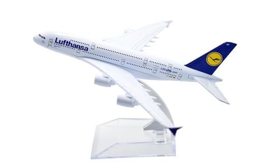 Image of Breatoi! Diecast Aeroplane Scale Model: (Lufthansa A380 Aircraft Model - 16 Cm)