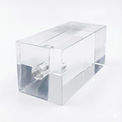 Image of Royal Designs, Inc. F-5037L-2 Clear Lucite Lamp Finial, 1 x 2 inch, Rectangle, 2-Pack