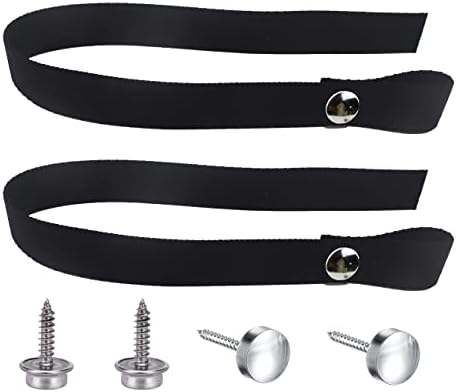 Universal RV Door Straps with Button Snap, 18inches Long Durable Door Security Straps RV Sliding Door Straps RV Pocket Door Straps Camper Door Straps