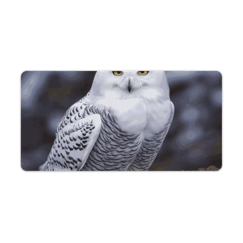 Tapis de souris de jeu premium hibou arctique étanche à LED