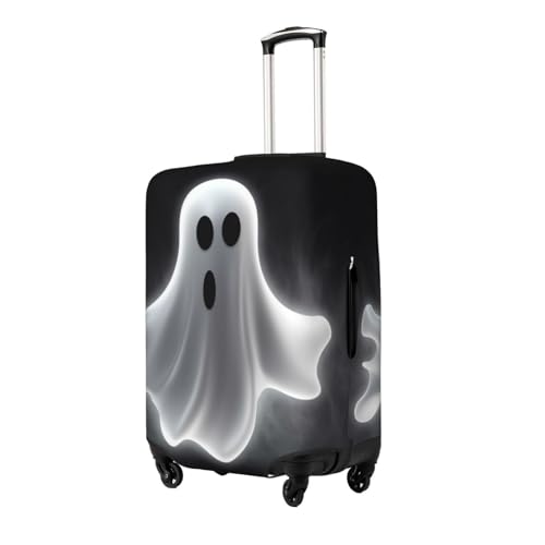 Black And Halloween Ghost Travel Luggage Cover Suitcase Protector Washable Elastic Suitcase Cover Anti-Scratch Luggage Protector Travel Suitcase Baggage Cover Fits 18-32 Inch Suitcase Medium2