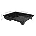Kisangel 2pcs Black Plastic Paint Tray Set with Roller Holder and Liner, Paint Roller Tray Organizer for Wall Painting and Home Improvement Tools