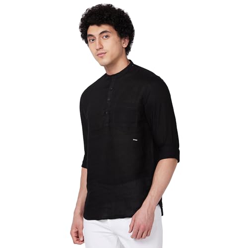Image of Spykar Men's Regular Fit N /A Full Sleeve Solid Casual Shirts