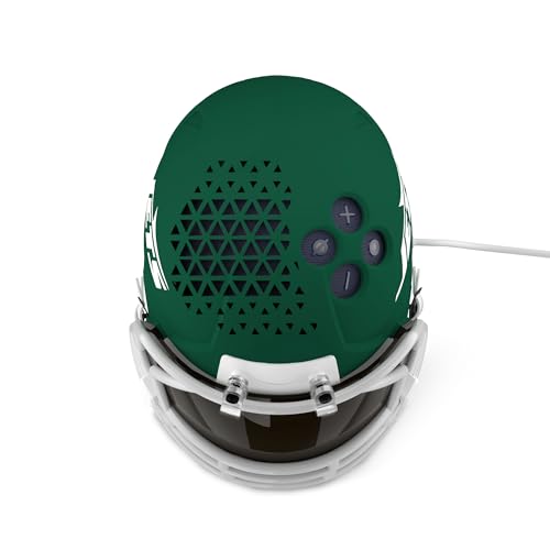 Image of NFL Echo Dot Bundle: Includes Echo Dot | Deep Sea Blue and Limited-Edition NFL Helmet Stand | New York Jets