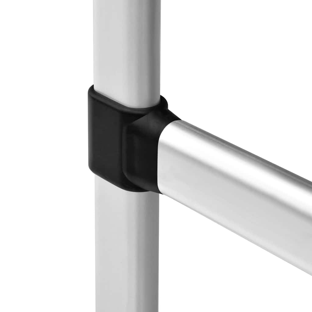 vidaXL Sistema de Armario Telescópico con Barras Estante Almacenamiento Organizador Ropa Perchero Colgante Habitación Dormitorio de Aluminio