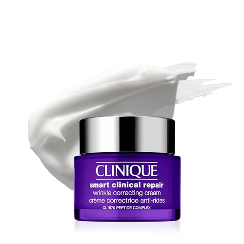 Clinique Smart Clinical Repair Wrinkle Correcting Anti Aging Face Cream With Hyaluronic Acid + Peptides For All Skin Types | Hydrating, 2.5 Fl Oz