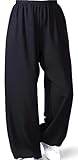 Pantalones de Tai Chi para Hombres y Mujeres, Pantalones de Entrenamiento Uniformes de Kung Fu Ropa de Artes Marciales Qigong Wing Chun Piernas Anchas Pantalones de Jogging,A,XL