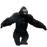 Piamif Inflatable Gorilla Costume for Adult, Air Blow up 8.2ft Gorilla Costume Props for Party Games & Activities Halooween Christmas Fancy Dress (Black -01)