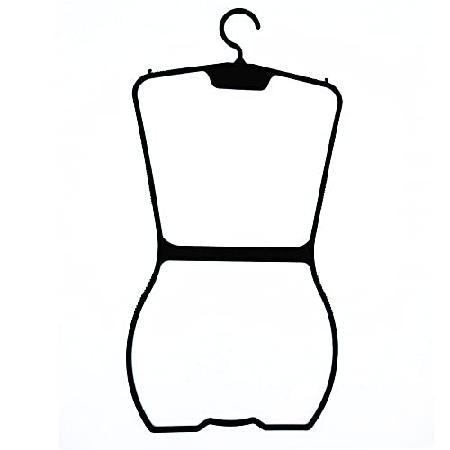 Kit Cabide Silhueta Adulto Preto - 10 Unidades