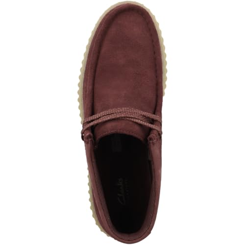 Clarks Para Hombre. 26183423 Botines De Piel Torhill Hi Granate (43), Plano, Ante, Cordones, Casual - 2