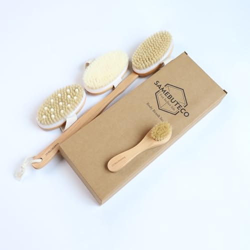 Samebuteco B-05 Dry Brushing Body Brush Set Wood Long Handle thumb #4