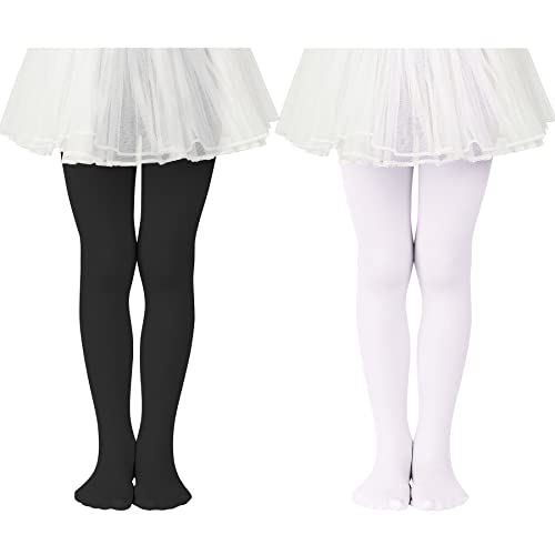 Image of Zando Ballet Tights for Girls - Ultra Soft Girls Dance Tights Elastic Ballet Footed Halloween Tight Girl for Daily School