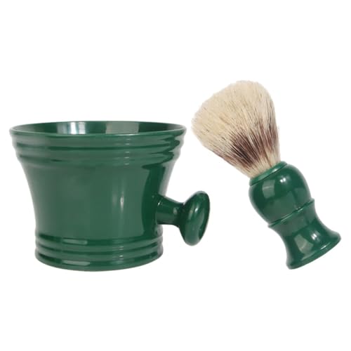 SEWACC Kit de Cuidado para Afeitar Barba Hombre Brocha de Jabón y Cuenco para Espuma, Accesorio Portátil para Afeitado y Limpieza Facial, Adecuado para Uso Diario y Viaje