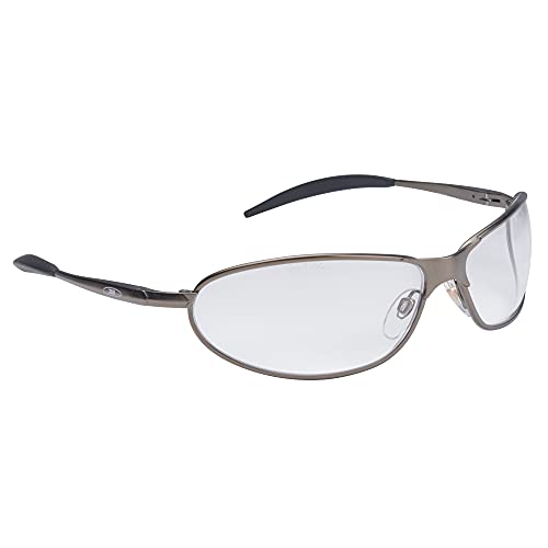 3M Safety Glasses, Metaliks, ANSI Z87, Anti-Fog, Clear Lens, Bronze Metal Frame, Adjustable Bridge