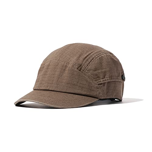 Clakllie Casquette de baseball à 5 panneaux, à bord court, casquette rafraîchissante pour papa, casquette de camionneur, casquette de sport, casquette unie, K-WBDY1-Brown, Taille unique Cover