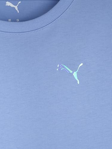 Image of Puma Girls Core Logo Short Sleeve T-Shirt, Crewneck, Soft and Lightweight