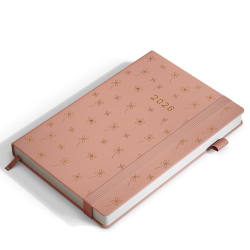 KaKa Dragon Academic Diary 2026 Week to View, A5 12Months Weekly Planner, Pocket Diary for Teacher, Students, Work& Home, January 2026 - December 2026 (Pink)