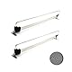 DOJA Barcelona | Ausziehbare Kleiderstange | Kleiderbügelauszug ausziehbar | Pack 2 | 400 mm | in Stahl | Kleiderschrank-Organisator | Ausziehbare Garderobe | Kleiderbügelhalter Verstellbar