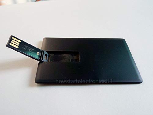 Credit Card USB Flash Drive Blank DIY Memory Stick Wholesale Bulk Pack 5 (64GB, Black)