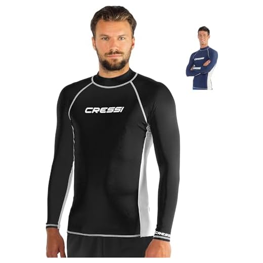 Cressi Men Rash Guard Man Long Sleeve Rash Guard - Black, M/3 (50)