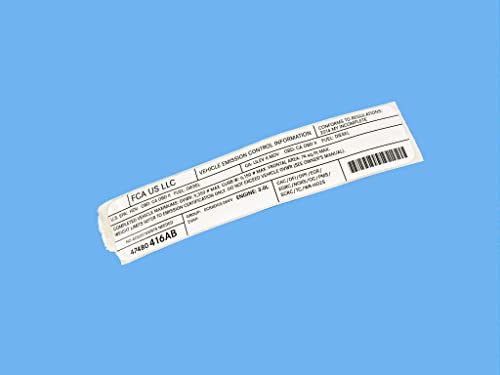 Mopar 47480416AB LABEL VEHICLE EMISSION CONTROL IN