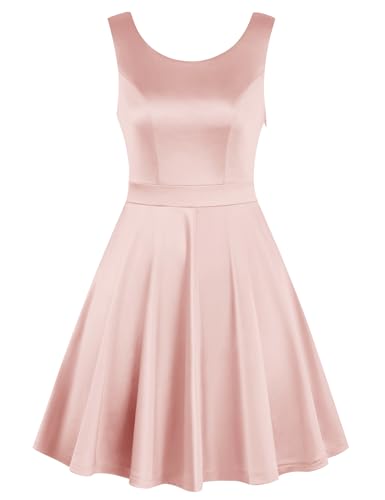 MUXXN Women's Vintage 1950s Sleeveless Big Bow Backless Cocktail Homecoming Mini Short Dress2