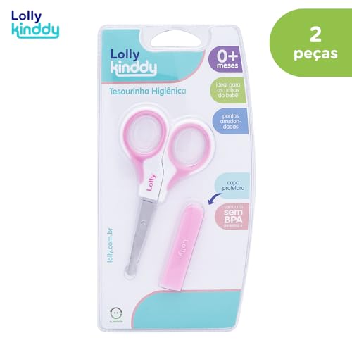 Lolly 7300-01-RS Tesoura infantil com capa special, Rosa