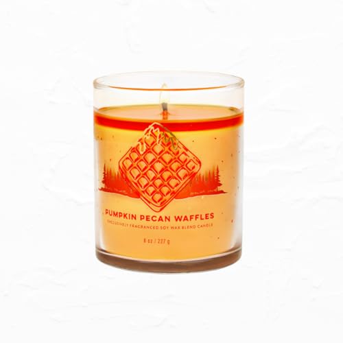 Pumpkin Pecan Waffles Scented Single Wick Candle w/Decorative Lid, 8 oz / 227 g (Packaging Design Styles May Vary)