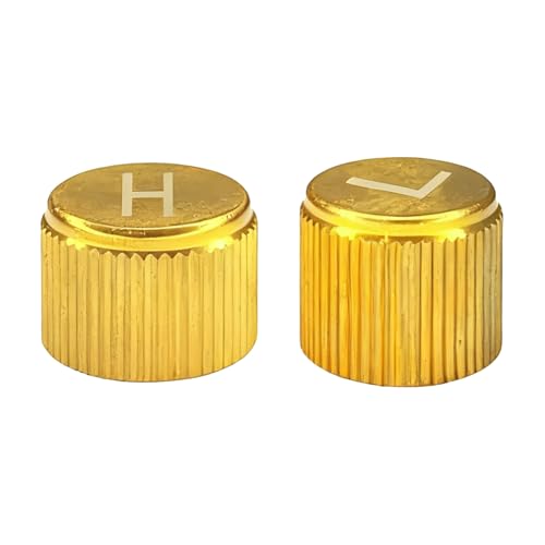 QKYS 2PCS Brass R134a AC Valve Caps, L&H Marked High & Low Pressure Port Caps Air Conditioning Valves Core Seal, Leakproof for Toyota Honda Nissan Hyundai-Kia Subaru & Some American Cars/Trucks