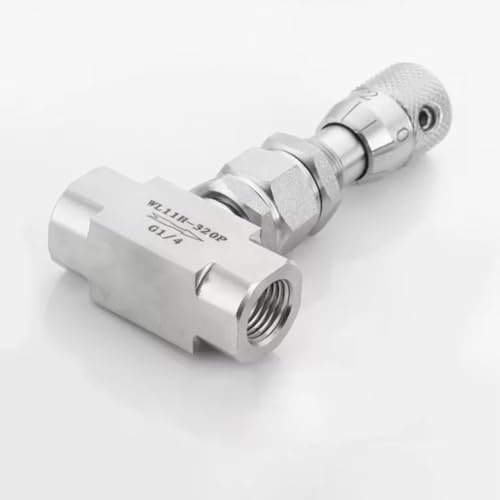 Válvula de aguja de control de microflujo contra variaciones de presión 4