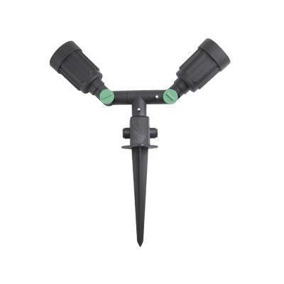 Knightsbridge 2SPIKE38 Exterior Outdoor Par38 Garden Twin Spike Light 240 Volt