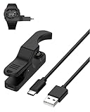 【1本】G-shock DW-H5600 対応 スマートウォッチ 充電ケーブル 充電器 【HUKWIMO】 USB-Aコネクタ 携帯充電器 超高耐久 1m長さ 軽量 小さい 持ち運び便利【ブラック】