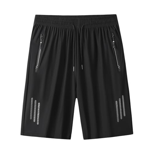 Short de sport en soie glacée pour hommes léger et respirant