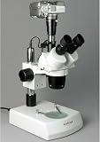 AmScope SW-2T24X stereomikroskop trójokularowy ze światłem górnym i dolnym, 10X-20X-40X, biały