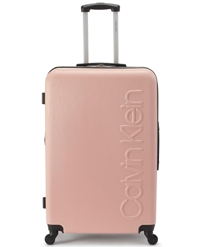 Calvin Klein Women's Hard Side Upright Luggage Spinner Light Weight Suitcase, Mellow Rose, Large2