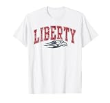 Liberty Flames Arc Over Vintage Logo Officially Licensed T-Shirt Small