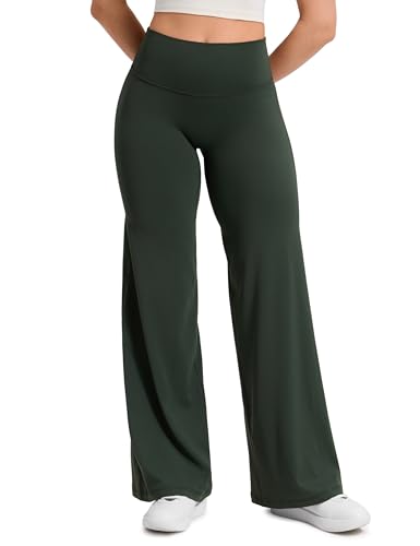 Image of CRZ YOGA Softretch Wide Leg Pants 28 inch /30 inch /32 inch | No Front Seam, Ultimate Comfort, Next to Skin, Yoga, Casual, High Waisted, for Women