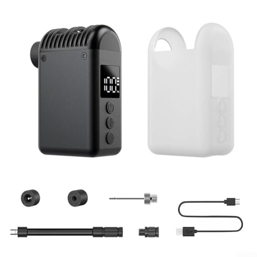 Hasaller Inflador de neumáticos eléctrico portátil Infladores de neumáticos eléctricos 100PSI Bomba de bicicleta con pantalla LCD 350mAh Mini compresor de aire recargable para bicicletas Pelotas