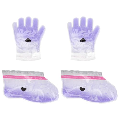 Abaodam 2 Pares de Fundas de Parafina para Manos y Pies Cera de Lavanda, Material No Tejido y Pe, Cómodas y Fáciles de Usar para Cuidado Estético