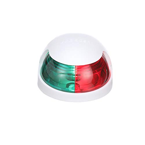 Attwood 3121-7 Bi-Color Combination 2-Mile Sidelights, Deck Mount, for Boats Up to 65.6 Feet, 7-Inch Hard Wire Leads, White