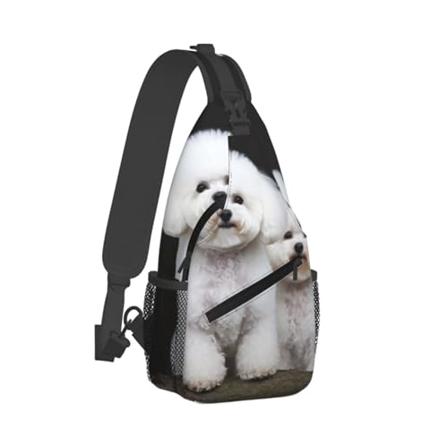 Bolso Cruzado Bichon Frise para Hombre y Mujer miniatura 2