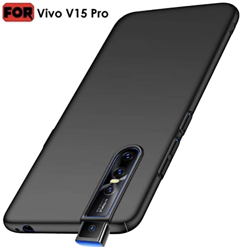 Image of Mobile Back Cover Case for Vivo V15 Pro (Silicone Case|CameraProtection|Black SC1510)